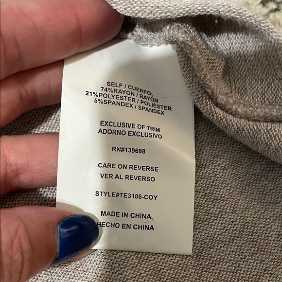 Altar’d State cowl neck sweater tan size medium - Picture 3 of 5